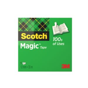 Scotch Magic Cinta Adhesiva Invisible - 12mm x 33m - Color Transparente