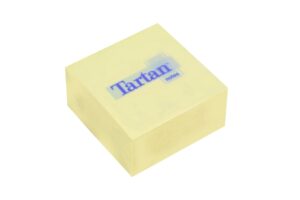 Tartan Cubo de 400 Notas Adhesivas Reposicionables - 76x76mm - Color Amarillo Claro