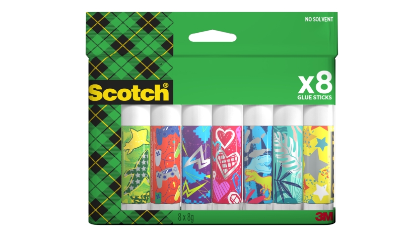 Scotch Pack de 8 Pegamentos en Barra Adhesivo Solido - 8gr por Unidad - Color Transparente