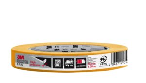 3M Cinta de Enmascarar Profesional - Multisuperficie - 18mm x 50m - 100% PEFC - Color Naranja