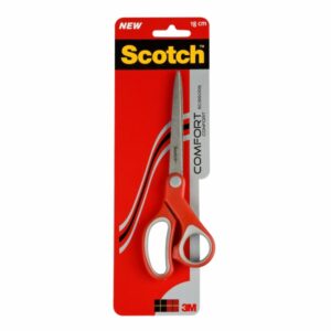Scotch Tijeras Ergonomicas - 20cm - Color Rojo