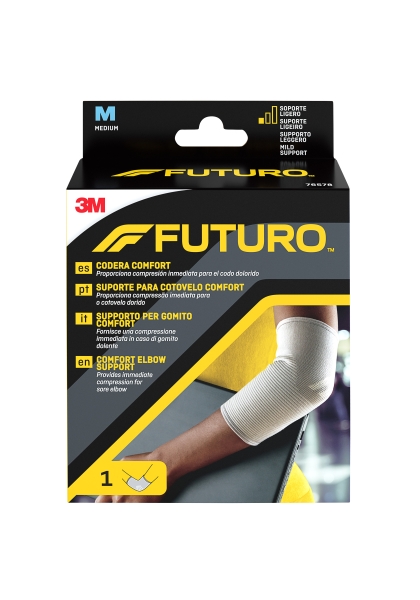 Futuro Comfort Codera - Talla M (25.4 - 27.9cm) - Transpirable - Elastico - Anatomico - Color Gris