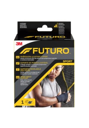 Futuro Sport Soporte para Mano - Ajustable (11.4 - 24.1cm) - Color Negro