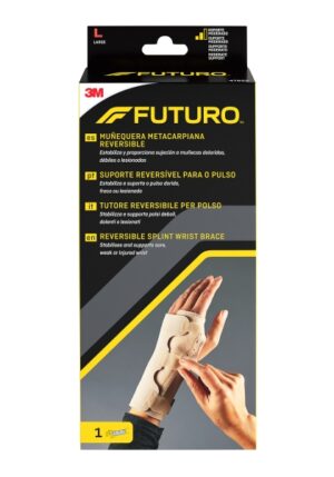 Futuro Soporte para Mano - Estabilizacion Metacarpiana - Talla L (19 - 22.9cm) - Reversible - Transpirable - Color Beige