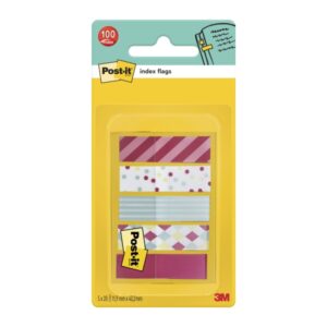 Post-It Index Dispensador con 100 Marcadores de Indice Reposicionables - Forma Rectangular - Colores Surtidos