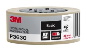 3M Cinta de Enmascarar Profesional - 70% PEFC - 48mm x 50m - Color Blanco