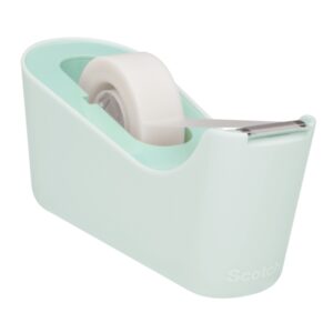 Scotch Dispensador de Cinta Adhesiva - para Cintas de hasta 19mm x 33m - Incluye Cinta Adhesiva - Color Menta