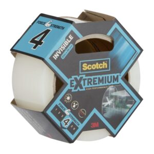 Scotch Extremium Invisible Cinta Adhesiva - 48mm x 20m - Altas Prestaciones - Color Transparente