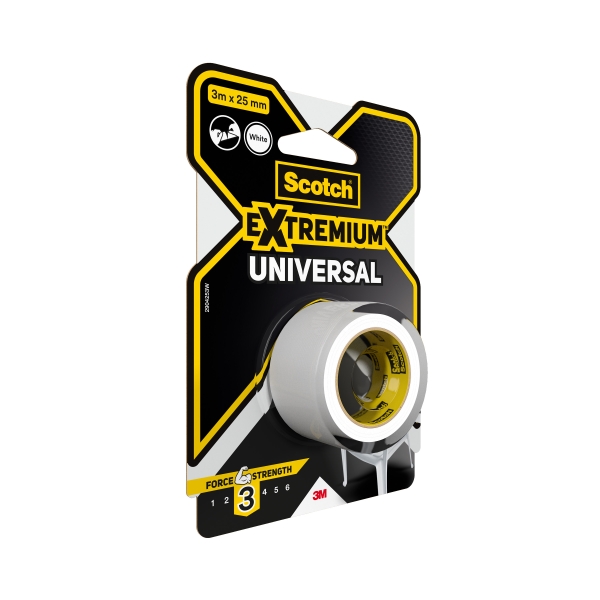 Scotch Extremium Universal Cinta Adhesiva Americana - 3m x 25mm - Color Blanco