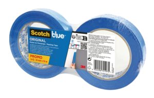 Scotchblue Pack de 2 Cintas de Enmascarar - 24mm x 55m - 100% PEFC - Multisuperficie - Color Azul
