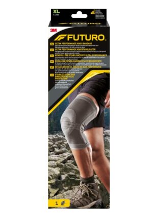 Futuro Rodillera - Talla XL - Estabilizadora - Uso de Alto Rendimiento - Transpirable - Elastico - Color Gris