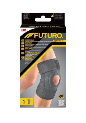 Futuro Comfort Rodillera - Ajustable (27.9 - 55.9cm) - Transpirable - Aisla la Humedad - Elastico - Color Gris Oscuro