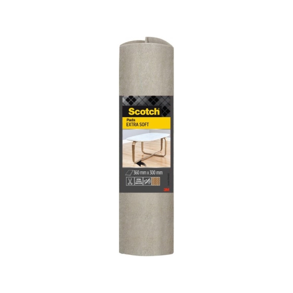 Scotch Almohadilla de Fieltro Adhesiva - Extra Suaves - 300 x 360mm - Color Beige