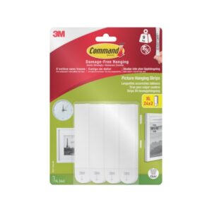 Command Pack de 48 Tiras Adhesivas para Objetos Pesados - 24 Pares XL - Soporta hasta 9kg - Color Blanco
