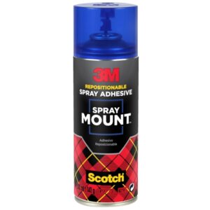 3M Spraymount Adhesivo en Spray - 200ml - Permanente al Secado - Permite Reposicionar hasta Secado - Color Transparente