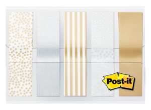 Post-It Index Dispensador con 100 Marcadores de Indice Reposicionables - Forma Rectangular - Colores Surtidos