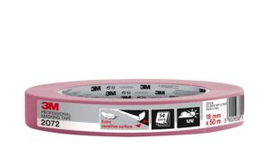 3M Cinta de Enmascarar para Superficies Delicadas - 18mm x 50m - Color Rosa