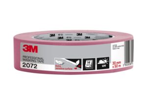 3M Cinta de Enmascarar para Superficies Delicadas - 30mm x 50m - Color Rosa