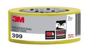 3M Cinta Adhesiva Americana - para Superficies Rugosas - 44mm x 50m - Alta Visibilidad - Color Amarillo