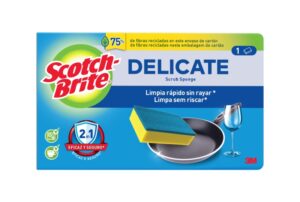 Scotch-Brite Delicate Estropajo de Cocina - No Raya - Color Amarillo