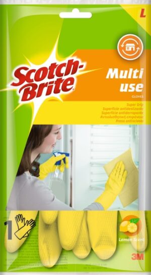 Scotch-Brite Guantes Multiuso - Grandes - 1 Par - Color Amarillo