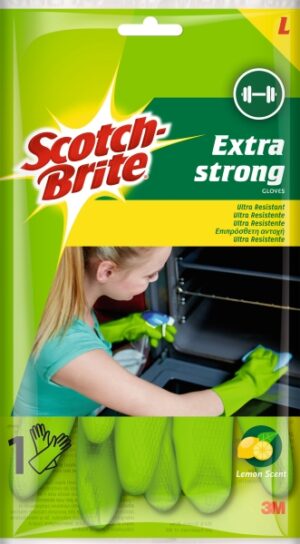 Scotch-Brite Guantes Multiuso Ultra Resistentes - Talla S - 1 Par - Color Azul