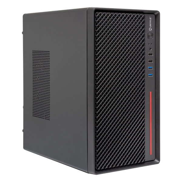 Unykach Numen 300 Pro Caja Torre Micro ATX, Mini ITX - Tamaño HDD 2.5", 3.5" - USB 2.0, 3.0 y Audio - Color Negro