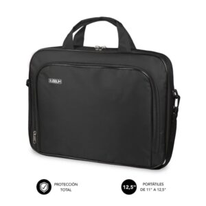 Subblim Estuche Oxford Portátil 11" a 12.5" - Protección reforzada - Correas Ajustables -  Bolsillo Exterior - Color Negro