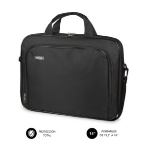Subblim Estuche Oxford Portátil 13.3" a 14" - Protección reforzada - Correas Ajustables -  Bolsillo Exterior - Color Negro