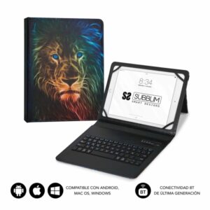 Subblim Keytab Pro Bluetooth Funda universal 9-10.1" - Diseño ultradelgado - Soporte ajustable - Sistema magnético - Resistente y adaptable - Inalámbrico - Bluetooth - Colores Varios