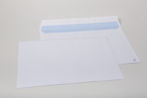 Sam Pack de 250 Sobres de Papel Offset 90grs - Medidas 190x250mm - Autoadhesivo con Tira de Silicona - Color Blanco