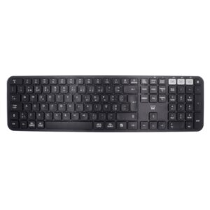Ewent Teclado Inalambrico - Modo Ahorro de Energia - Disposicion Portuguesa QWERTY PT - Receptor USB-A 2.4Hz - 1x Bateria AAA (Incluida) - Alcance hasta 10m - Color Negro