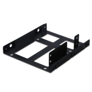 Ewent Soporte Adaptador de Montaje para Disco Duro HDD/SSD - Admite 1 HDD de 3.5" o 2 HDD/SSD de 2.5" - Aluminio Solido - Incluye Tornillos - Color Negro