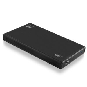 Ewent Carcasa Externa para HDD/SSD de 2.5" SATA - USB 3.2 Gen1 - Aluminio - Cable de 60cm - Indicador LED - Color Negro