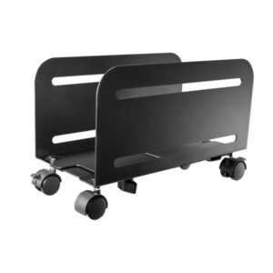Ewent Soporte Movil para Ordenador - Ajustable - Peso Maximo 10kg - Ruedas Bloqueables - Color Negro