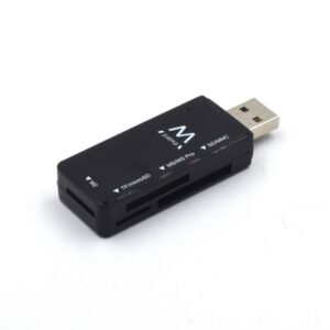 Ewent Lector de Tarjetas Externo USB 2.0 - Velocidad de Transferencia hasta 480Mbps - Color Negro