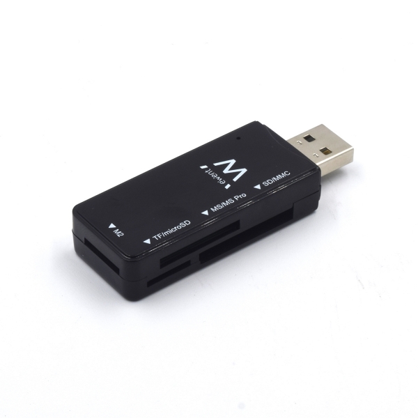 Ewent Lector de Tarjetas Externo USB 2.0 - Velocidad de Transferencia hasta 480Mbps - Color Negro