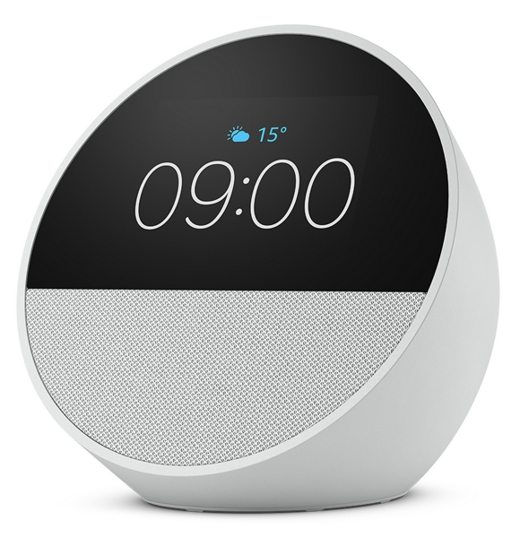 Amazon Echo Spot Altavoz y Despertador Inteligente - Sonido Potente e Intenso - Alexa - Color Blanco