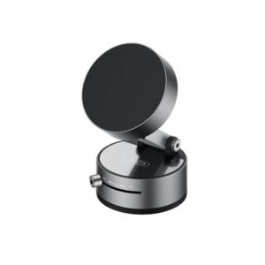 XO C170 Soporte Magnetico de Coche para Smartphones - Fijacion por Vacio - Rotacion 360º - Boton de Liberacion - Aro Metalico Incluido - Color Negro