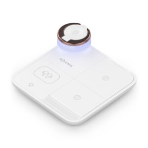 Aisens Cargador Inalambrico 15W - USB-C - Protocolo Qi - Moviles, Apple Watch y Auriculares - Proteccion Contra Sobretension, Sobretemperatura y sobrecorriente - Color Blanco