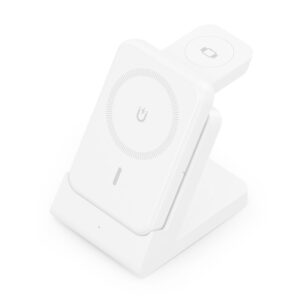 Aisens Cargador Inalambrico 15W - USB-C - Protocolo Qi - Moviles, Apple Watch y Auriculares - Powerbank - Proteccion Contra Sobretension, Sobretemperatura y sobrecorriente - Color Blanco