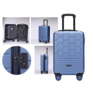 Lagart Maleta Trolley de Cabina Rigida 20” 55x34x23.5cm - Cierre TSA - Ruedas Dobles 360º - Color Azul Klein