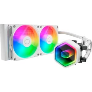 Cooler Master MasterLiquid 240 Core II Kit de Refrigeracion Liquida - ARGB - TDP 270W - Compatibilidad Universal - Color Blanco