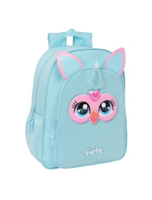 Safta Furby Mochila Infantil - Adaptable a Carro - Asa de Mano - Bolsillos Laterales - 33x42x14cm - Color Azul