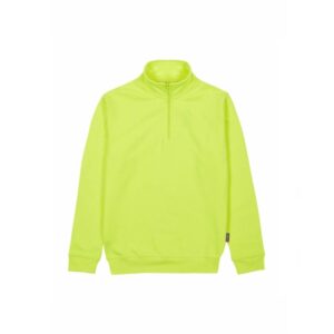 Upower Tautra Sudadera de Trabajo Confortable y Duradera - Talla 2XL - Polialgodon Perchado, Media Cremallera, Manga Redonda, Cuello Ajustable, Proteccion DPI1 - Color Amarillo