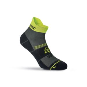 Upower Balmy Calcetines de Trabajo Cortos - Talla L - Maxima Transpirabilidad, Costuras Planas Antirrozaduras, Refuerzos en Talon y Puntera, Tejido Tecnico Innovador - Color Amarillo Fluorescente