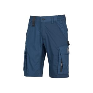 Upower Solaris Bermudas Cargo Funcionales - Talla 2XL - Tejido Ripstop Elastico, Multibolsillos, Detalles Reflectantes, Proteccion Lumbar, Cierre Antirayaduras, Porta Identificacion Oculto - Color Azul Marino