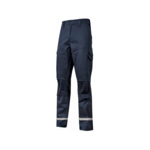 Upower Monaco Pantalones de Trabajo - Talla 2XL - Durabilidad y Comodidad, Tejido Elastico, Multiples Bolsillos, Proteccion Lumbar, Costuras Reforzadas, Detalles Reflectantes - Color Azul Oscuro Westlake