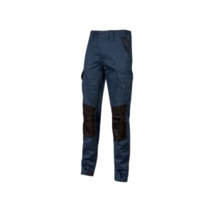Upower Majo Pantalon de Trabajo - Talla 2XL - Comodidad y Resistencia, Algodon Elastico, Multiples Bolsillos, Proteccion Lumbar, Detalles Reforzados, Cinta Reflectante - Color Azul Oscuro Westlake