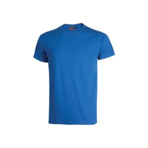 Upower Figi Camiseta de Trabajo de Algodon Cardado - Talla 2XL - Cuello Elastico Acanalado, Cinta Para-Sudor, Proteccion DPI1, Suavidad y Confort Prolongado - Color Azul Regio
